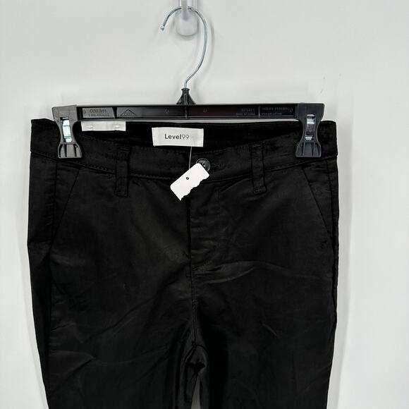 LEVEL 99 NWT Evereve Percy Black Velvet Wide Leg Trouser Pant // 32 - Picture 9 of 16